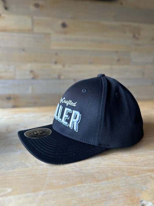 Embroidered 'Toller' Stretch-fit Hat - Black
