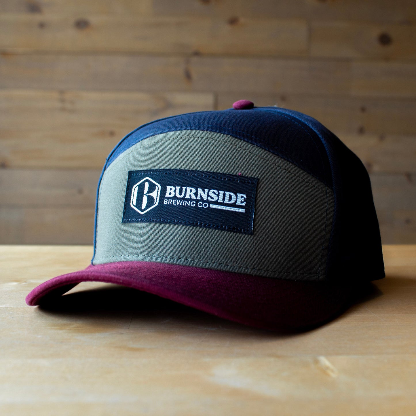 Patch Hat - Navy, Green and Maroon